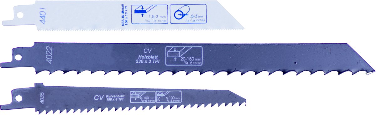 Connex Reciprozagen 3-delig – Universele Schacht – Hout & Metaal
