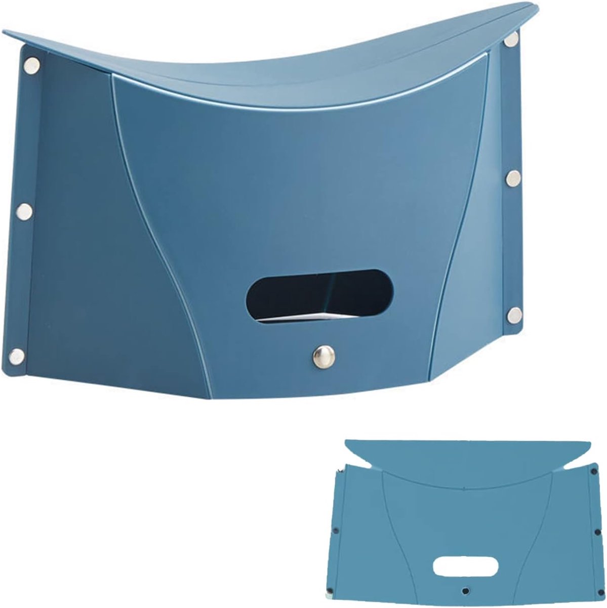 Opvouwbare Kampeerkruk - Lichtgewicht Inklapbare Stoel - voor Reizen, BBQ, Picknick, Outdoor - Blauw - 1 Stuk