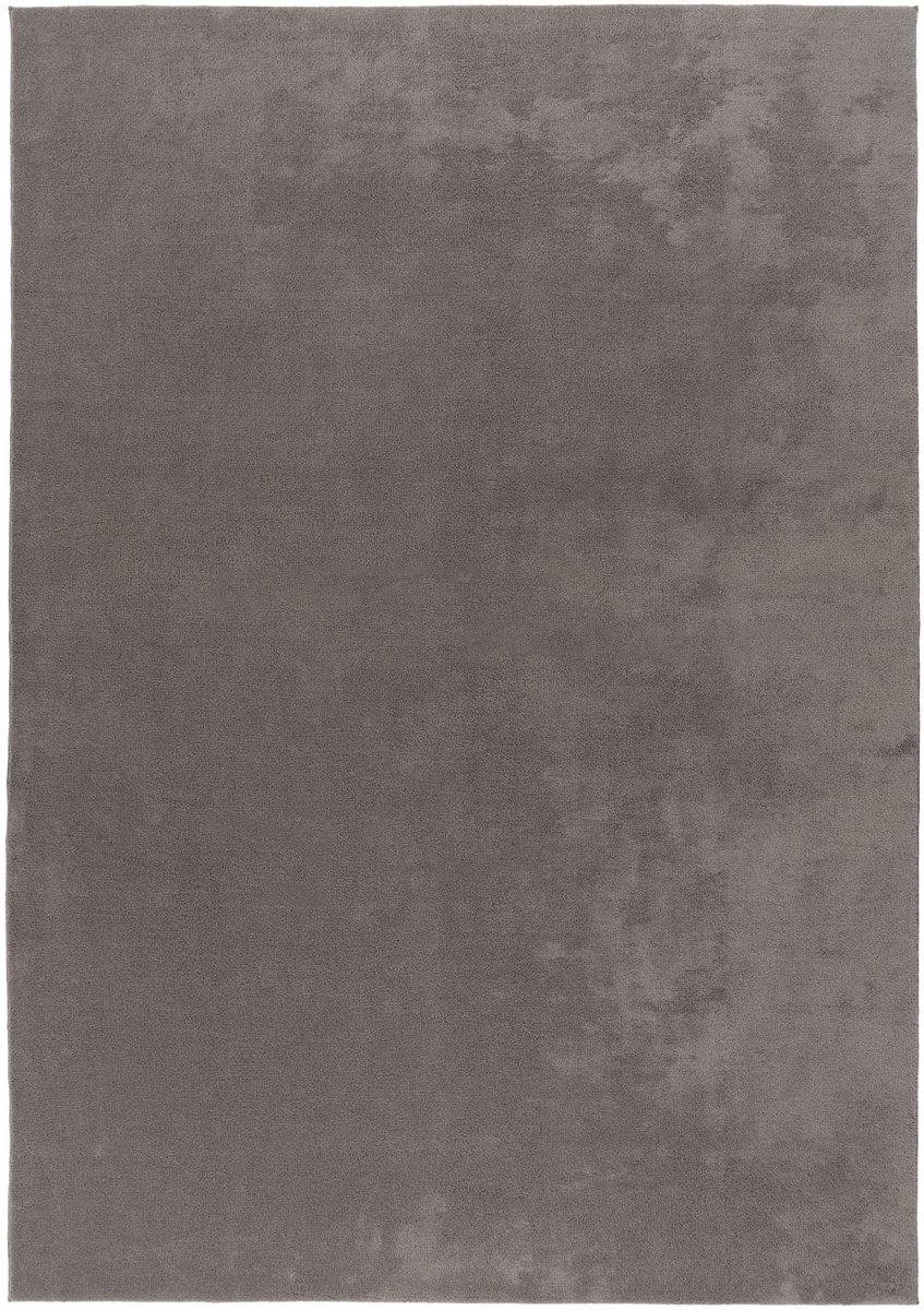Padiro laagpolig vloerkleed 200 x 280 cm - grijs - modern effen design - geschikt voor vloerverwarming - van polyester