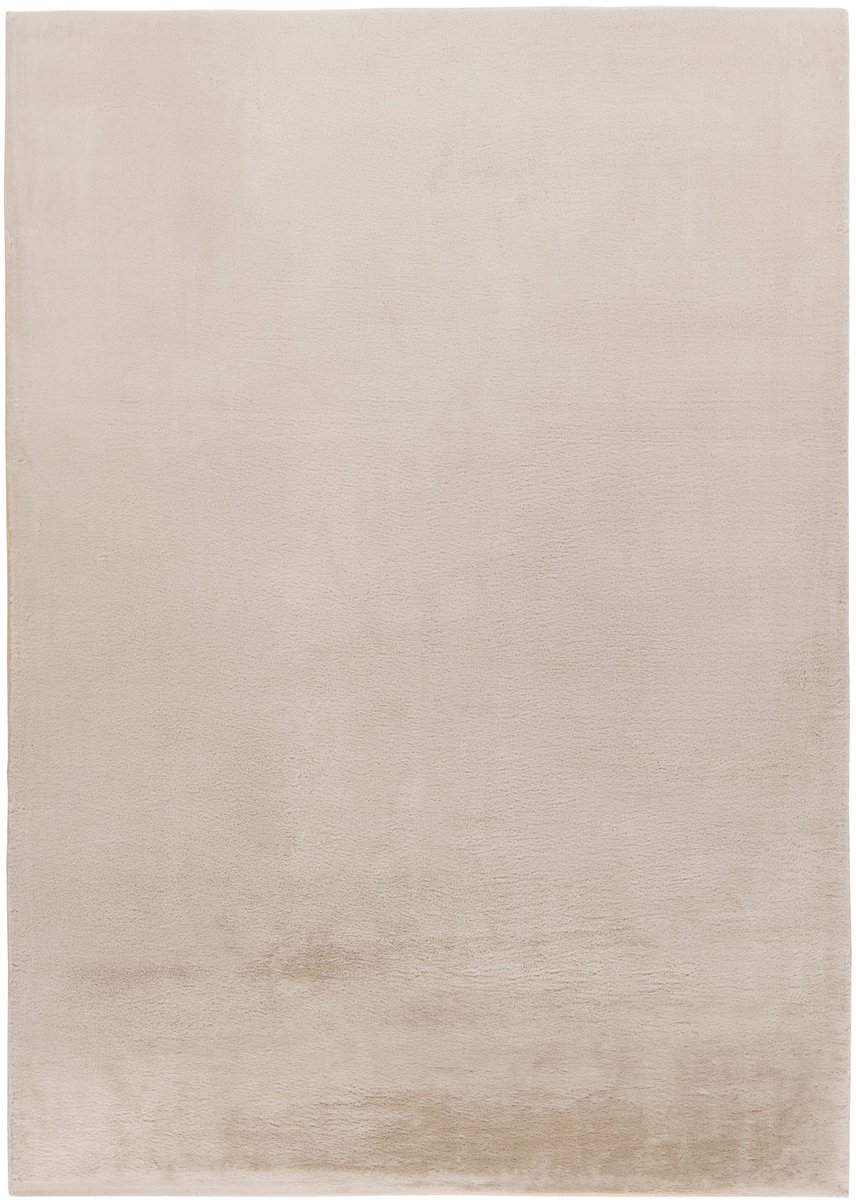 Padiro laagpolig vloerkleed 80 x 150 cm - crème - modern effen design - met een zachte uitstraling - geschikt voor vloerverwarming - van polyester