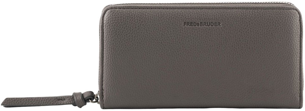 FREDsBRUDER Leren portemonnee My Bestie Long Wallet Deep Grey grijs
