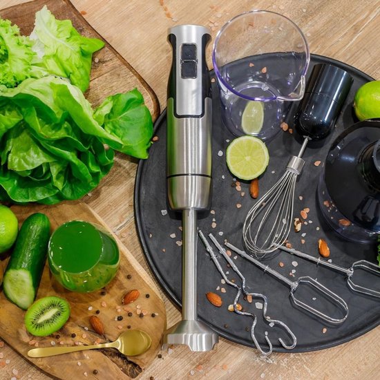 KIRA® Staafmixer Set - Staafmixer Met Hakmolen - Hakmolen - Mixer Set - Zwart - 24cm x 18cm x 19cm van Kira — afbeelding 2