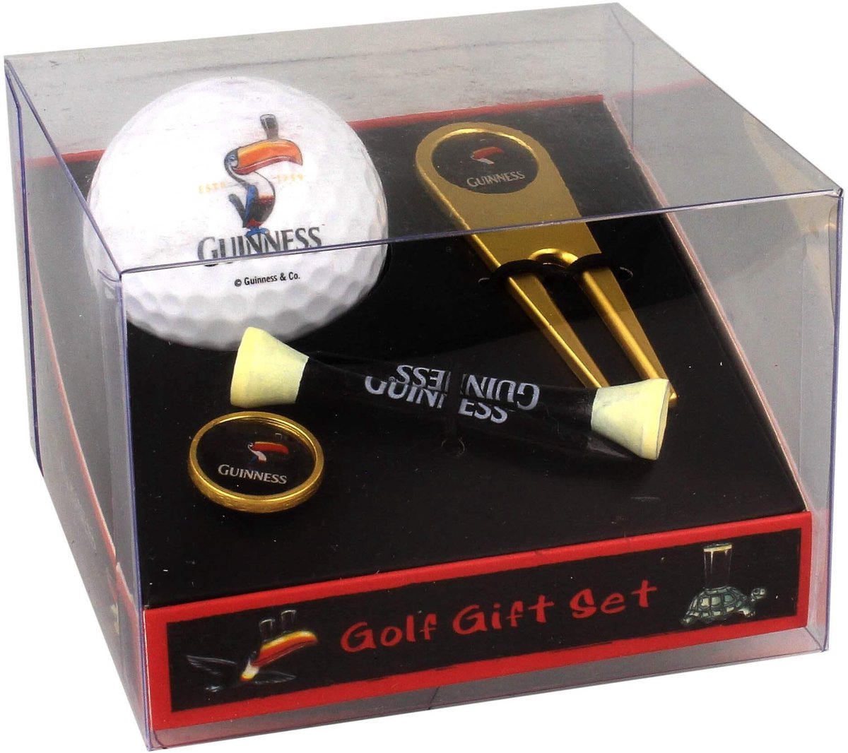 Solidchoice - Golf Cadeauset met Bal, Balmarkeerder, Tee en Pitchfork