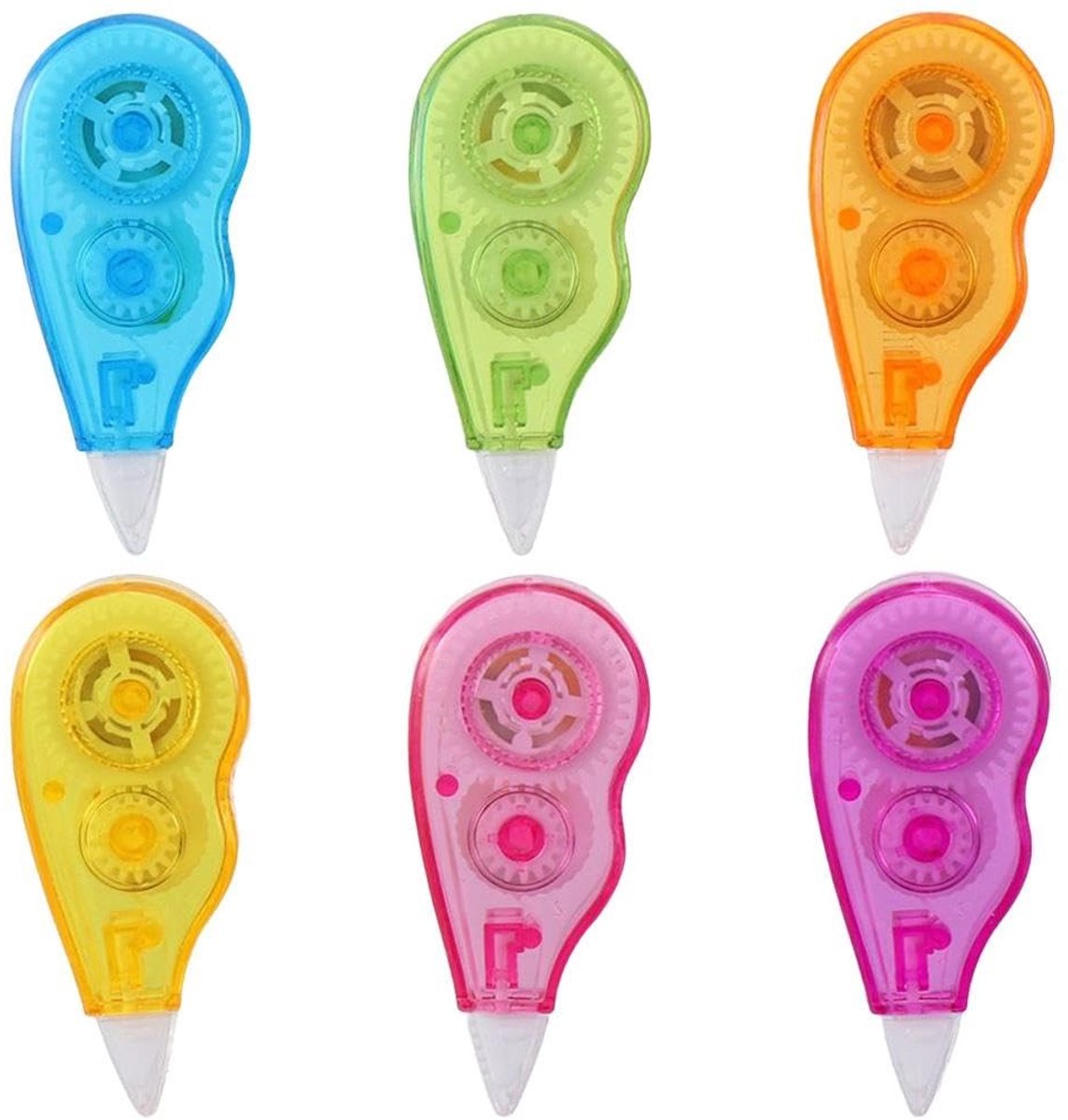 Solidchoice - Set van 6 Effen Kleur Correctie Tape, Zonder Droogtijd