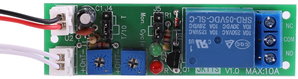 Solidchoice - Instelbare Cyclustijden Schakelmodule Timer DC 5V, Hoge Precisie