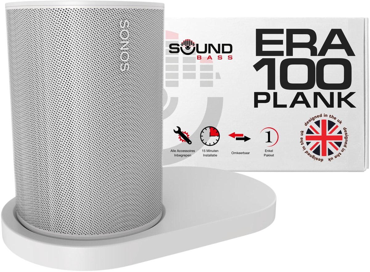 Solidchoice - Plank Muurbeugel voor Sonos ERA100 en ERA 100 SL, Wit