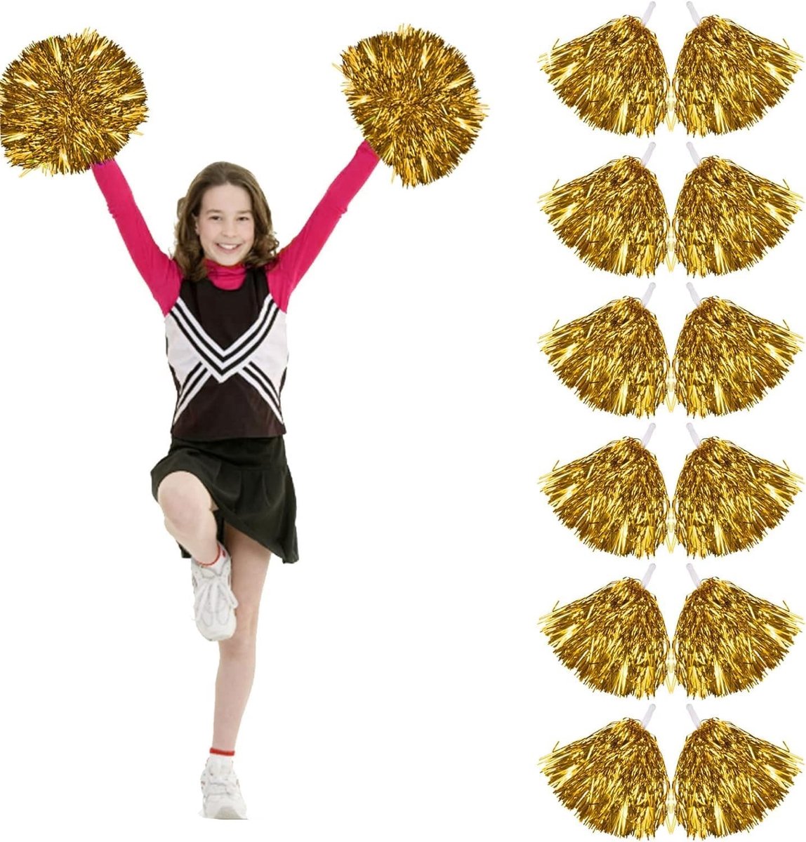 Solidchoice - Cheerleading Pompons, Set van 12