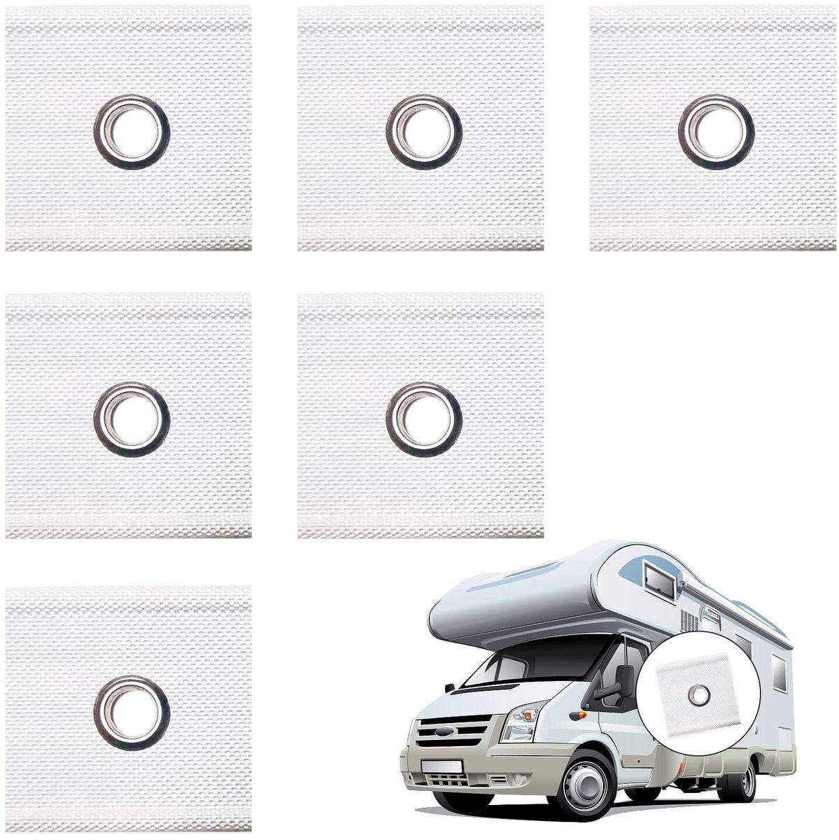 Solidchoice - Set van 6 Camping Awnings met Haak voor Caravan