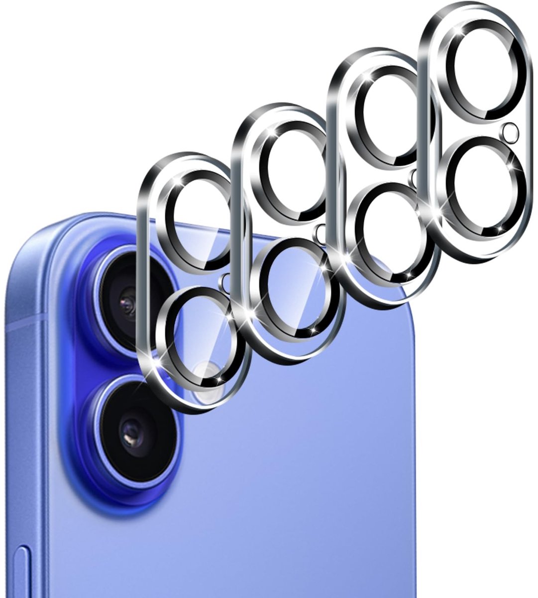 Solidchoice - 4-Pack Camerlensbeschermer voor iPhone 16/17
