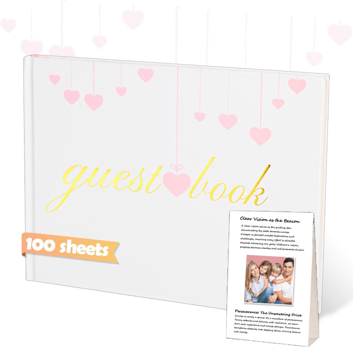 Solidchoice - Gastenboek voor Bruiloft met 100 Blanke Pagina's