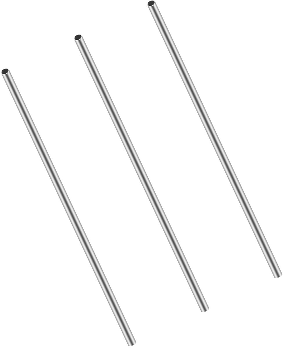 Solidchoice - 304 RVS Ronde Buizen 6mm voor Industrieel Gebruik (3 Stuks)