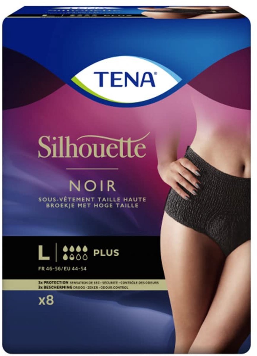 Solidchoice - Hoge Taille Ondergoed Zwart, Maat L