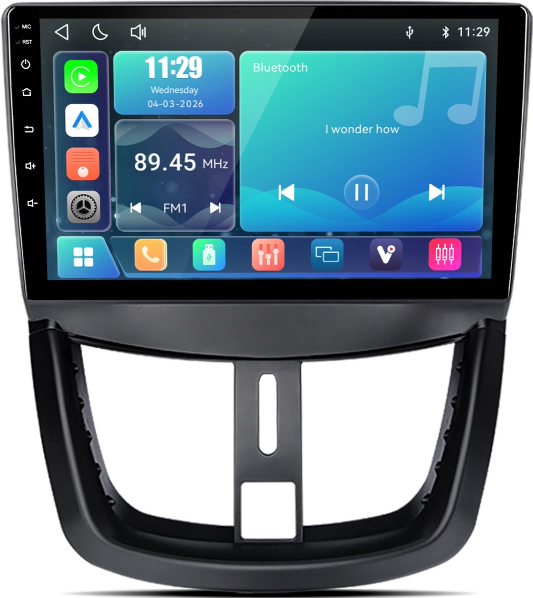 Cestovet Autoradio - Geschikt voor Peugeot 207 2006-2015 -LINUX - Carplay en Android auto - 2005 2006 2007 2008 2009 2010 2011 2012 2013 2014 2015 -Bluetooth FM RDS