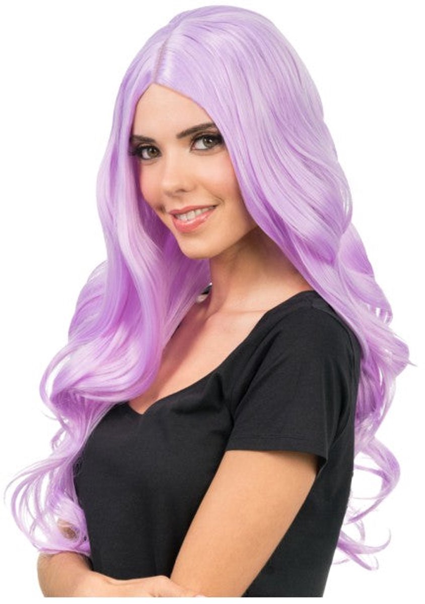 Pruik Wavy Lila (66cm)