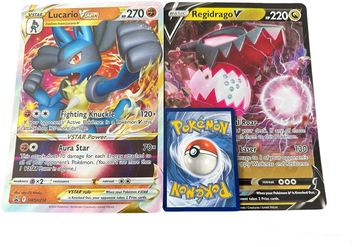 Solidchoice - Set van 2 Jumbo Kaarten voor Pokémon Fans