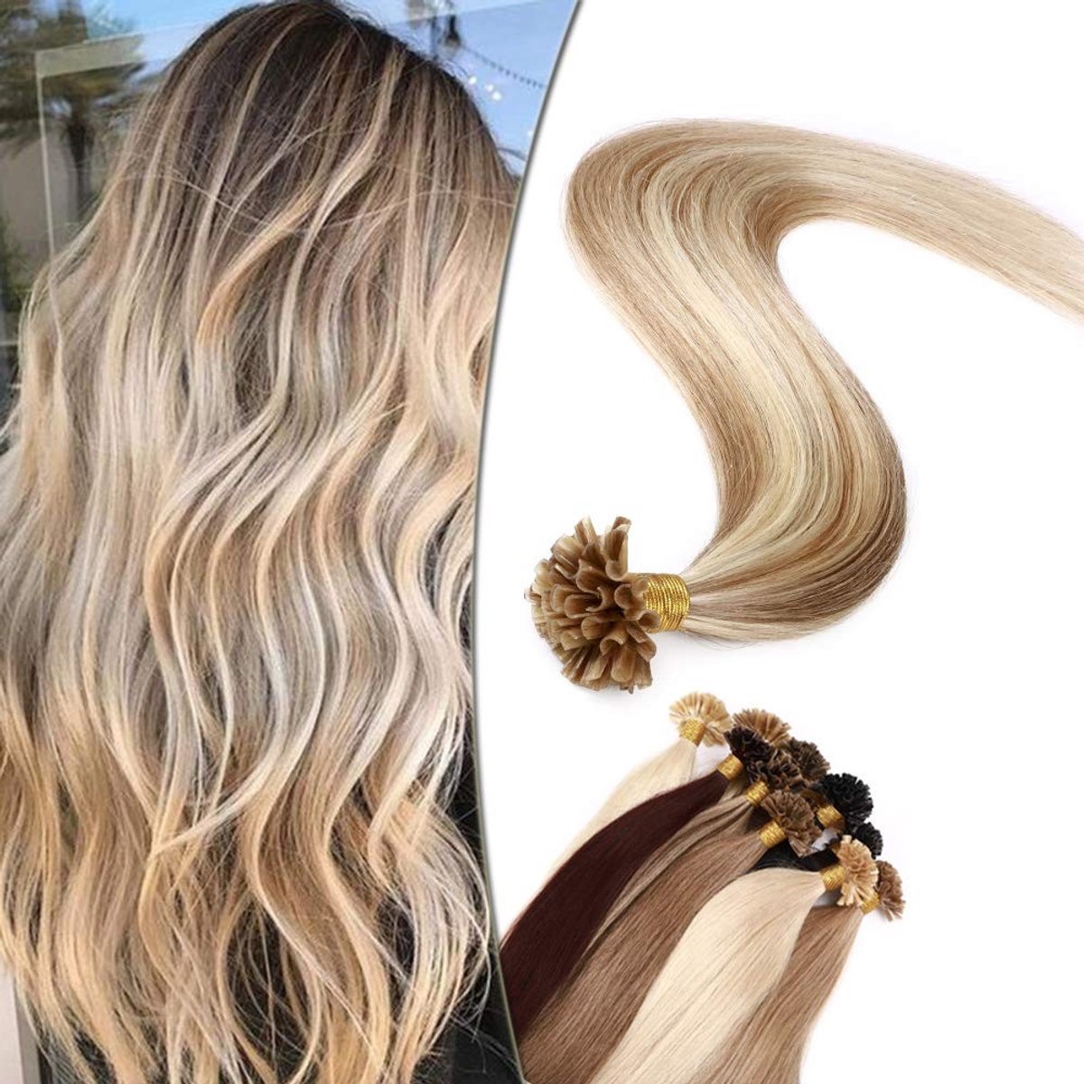 Solidchoice - Keratine U-Tip Haarextensies voor Volumineus Haar