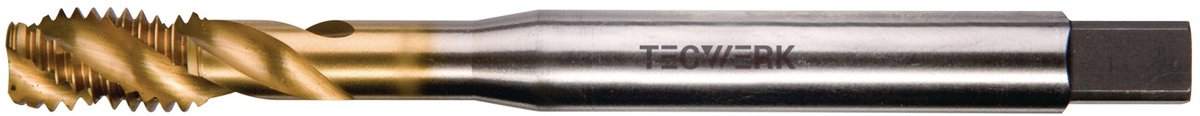 Machinegewindetap DIN 371C M5x0,8mm HSS-Co TiN 6H TECWERK