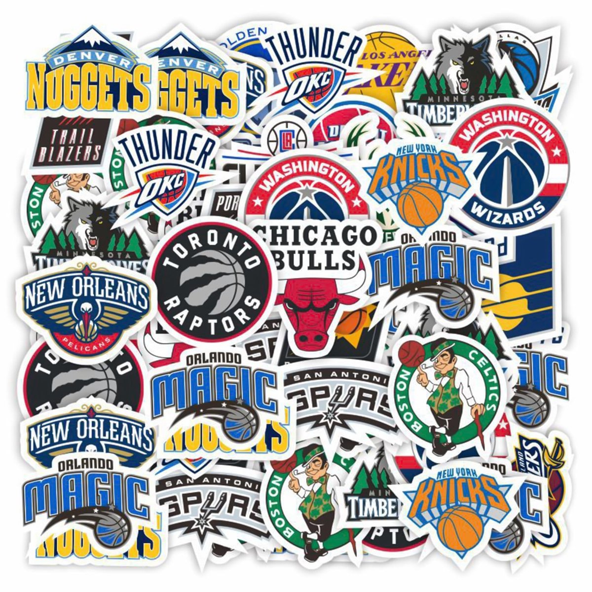 Solidchoice - 60 Stuks Stickers - Sport en Decoratie voor Basketbalfans