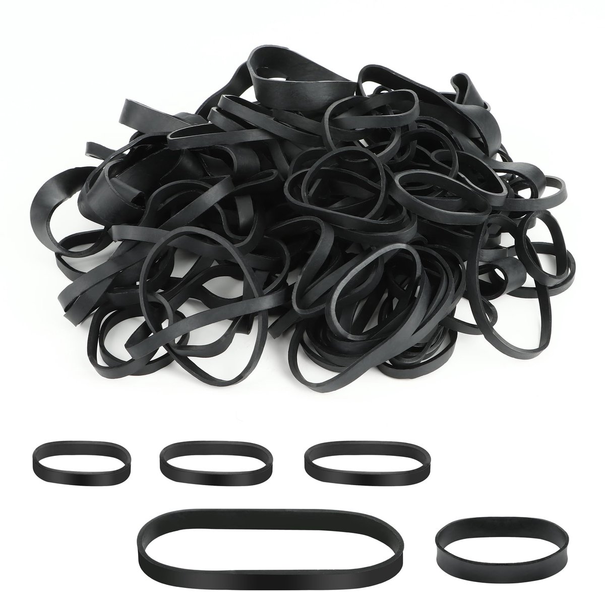 Solidchoice - Set van 100 Sterke Elastieken in 5 Maten
