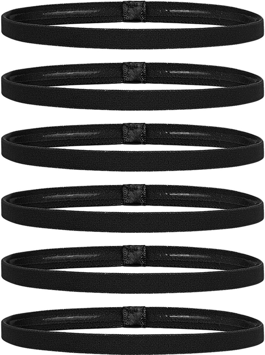 Solidchoice - Set van 6 Elastische Haargbands voor Sport