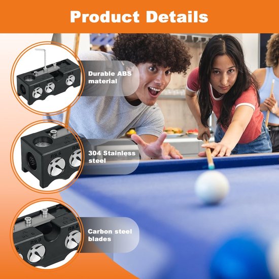 Solidchoice - 11-in-1 Billiard Cue Tip Tool voor Professionele Onderhoud van Solidchoice — afbeelding 2