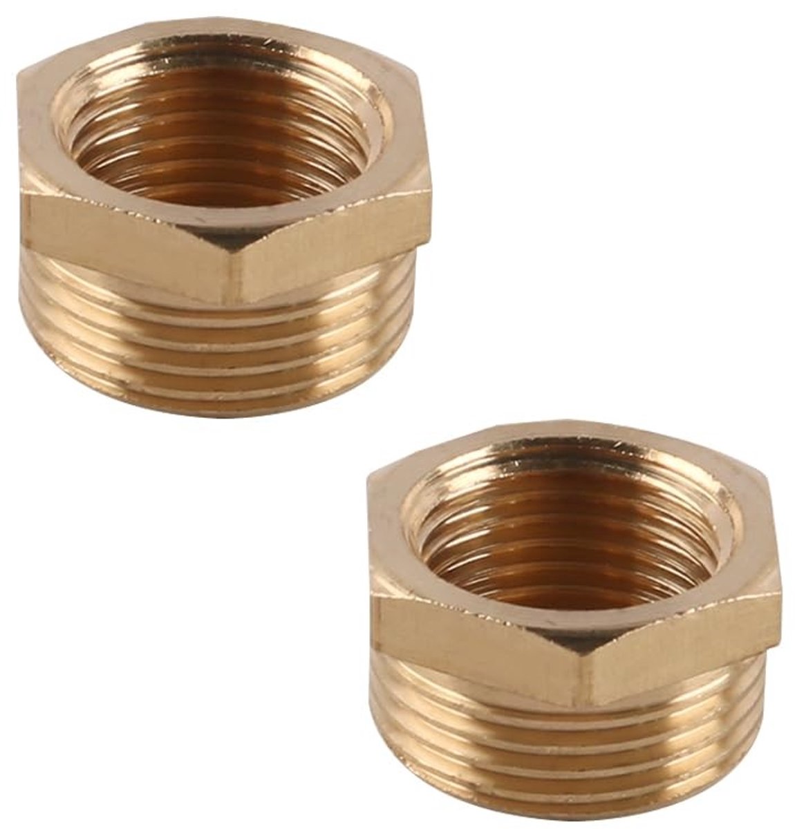Solidchoice - 2 Stuks Verloopstukken voor Waterleidingen in Messing
