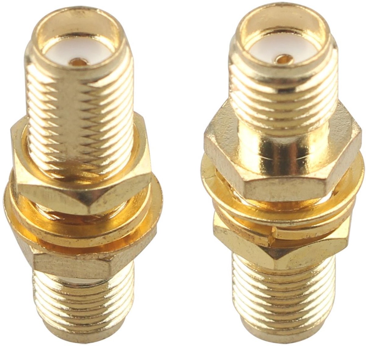 Solidchoice - 2 STKS Vrouwelijke Naar Vrouwelijke Adapter Schot Panel Mount voor 4G Antennes