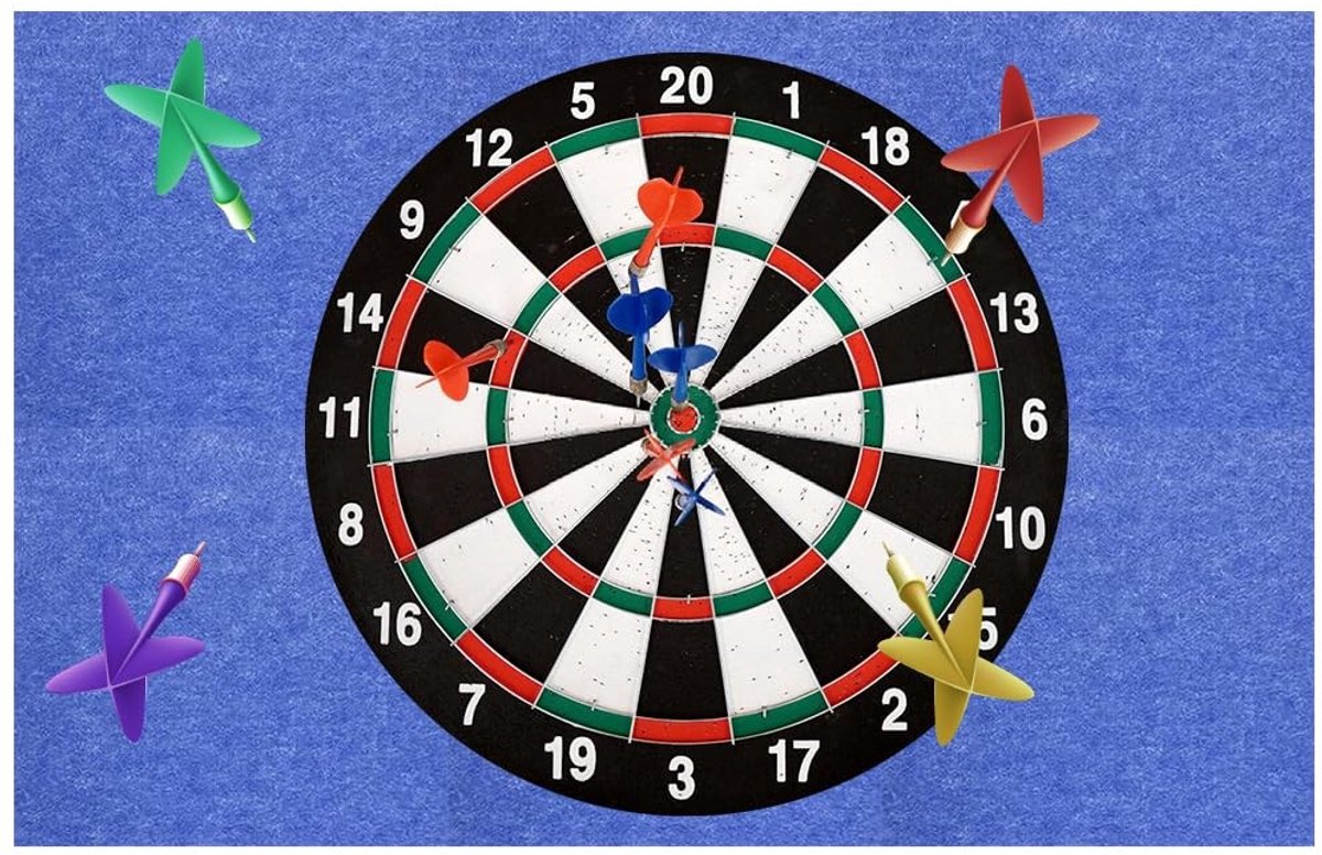 Solidchoice - Set van 6 Dartbord Wandbeschermers van Vilt