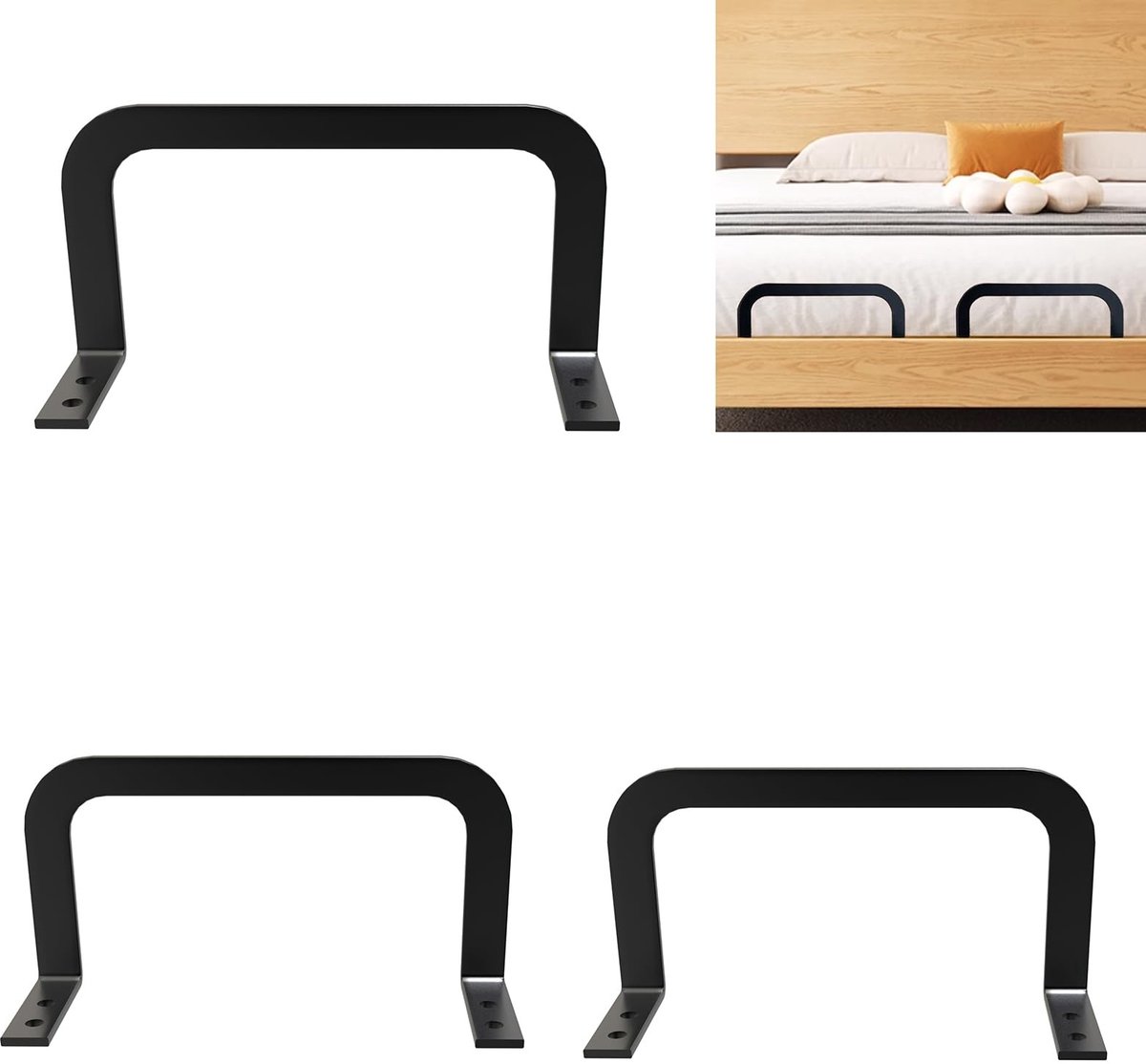 Solidchoice - 3 Stuks Antislip Matrassteunen met Schroeven