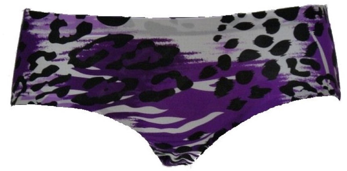 J&C Underwear dames hipster - microvezel - maat L - panter paars