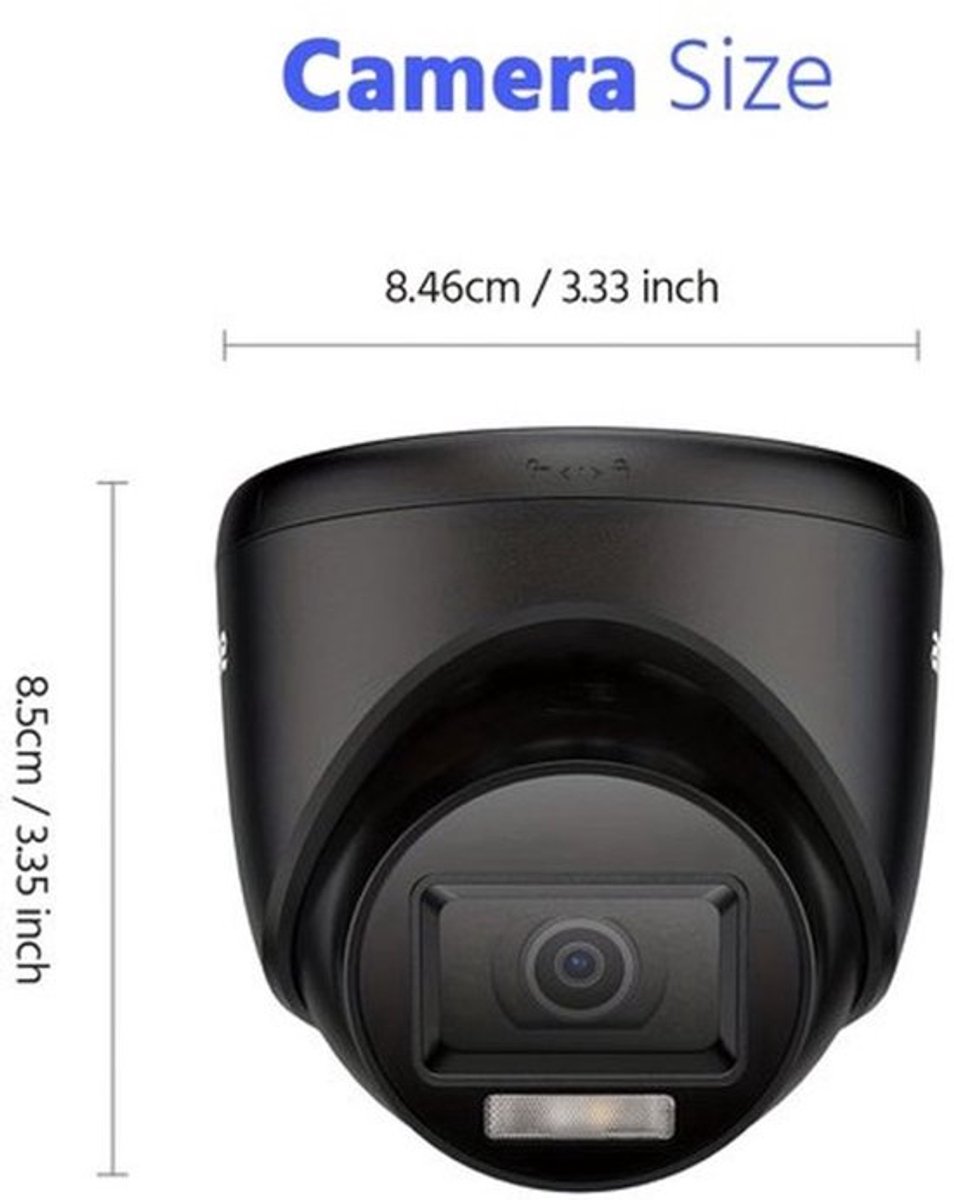 4K Beveiligingscamera – IP Camera – Bullet Camera – PoE Camera – Outdoor Camera – AI Mens- & Voertuigdetectie – 30 Meter Nachtzicht Volledige Kleur