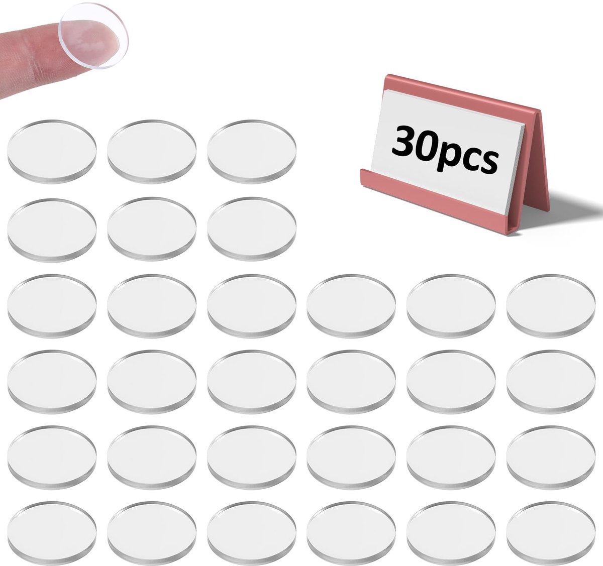 Solidchoice - 30 Stuks Transparante Elastische Rubber Voetjes
