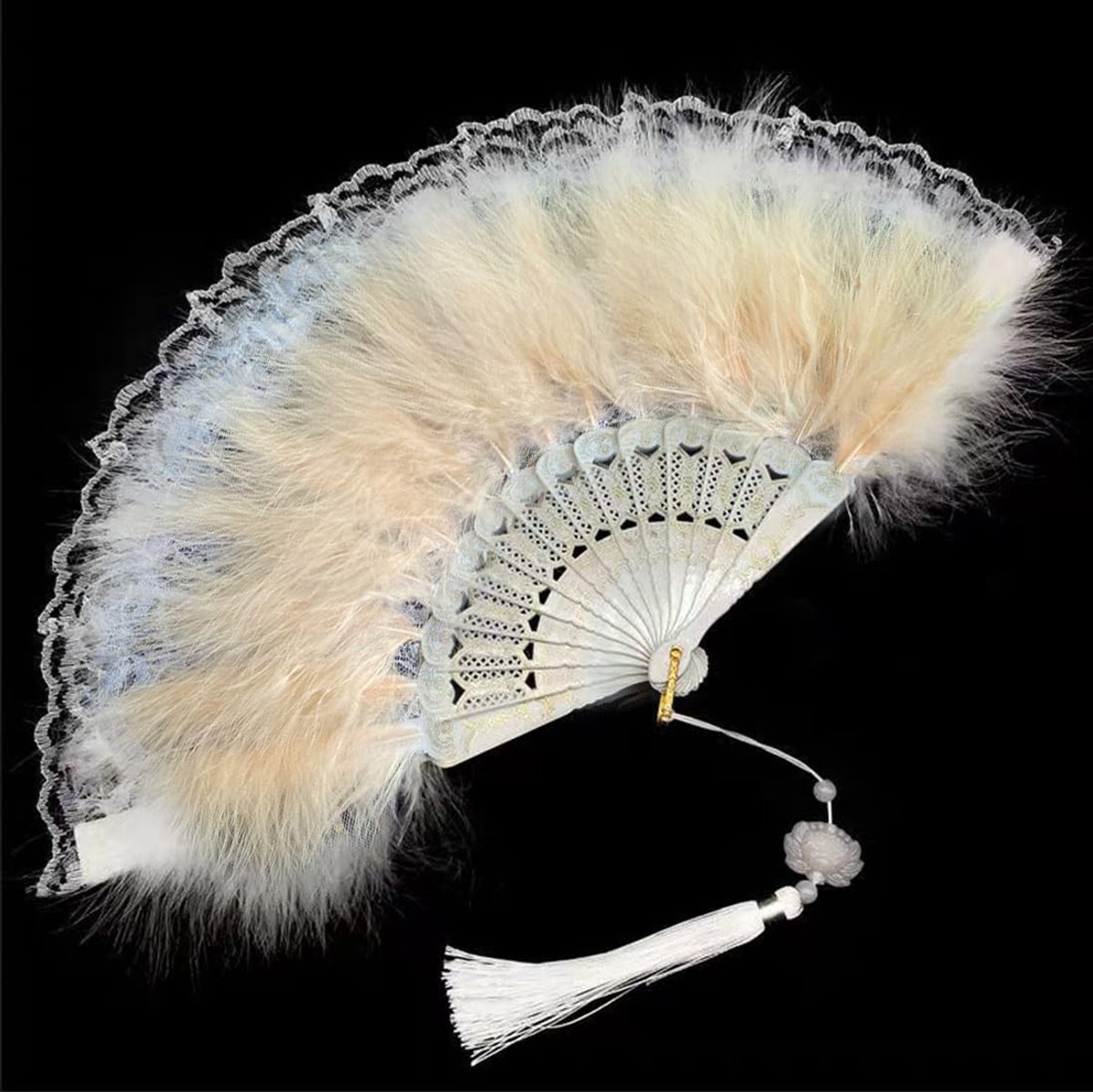 Solidchoice - Vintage Hand Fan voor Vrouwen - Opvouwbare Lenteventilator met Pen Compartiment