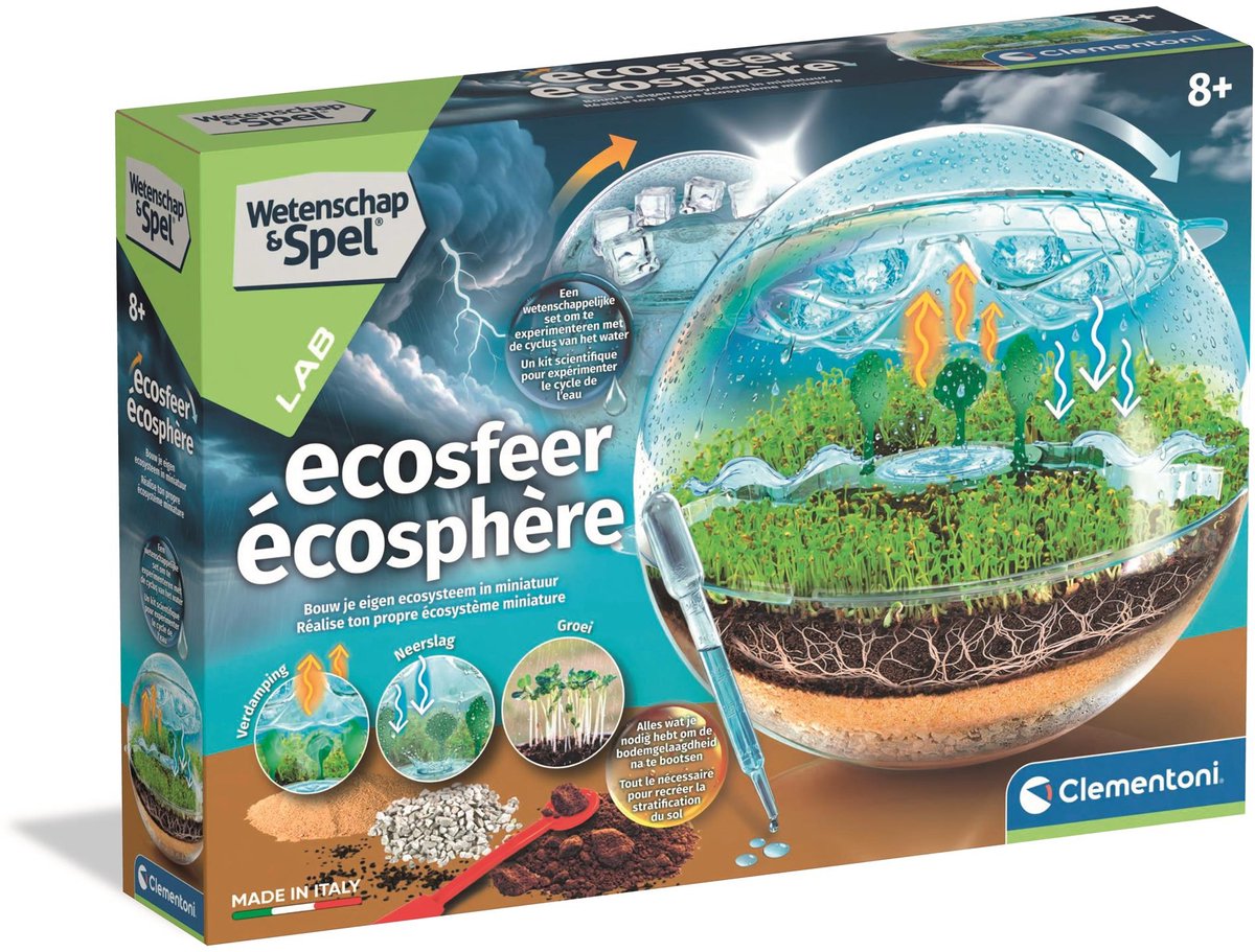 Clementoni EcoSphere Biosfeer - Mini Ecosysteem Terrarium met Waterkringloop - Planten Kweken en Natuur Ontdekken - Wetenschap en Spel voor Kinderen — cadeau in Spellen & Speelgoed - foto 2