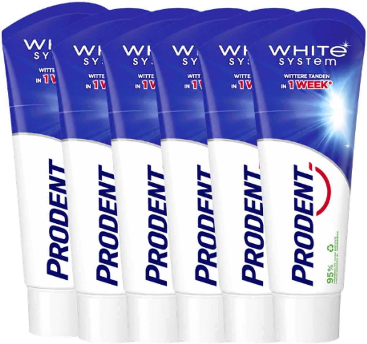 Prodent White System Tandpasta - 6 x 75 ml