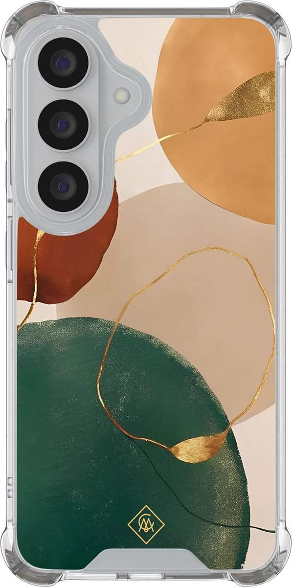 Casimoda® hoesje - Geschikt voor Samsung Galaxy S26 Plus - Earthy Luxe - Shockproof case - Extra sterk - TPU/polycarbonaat - Bruin/beige, Transparant