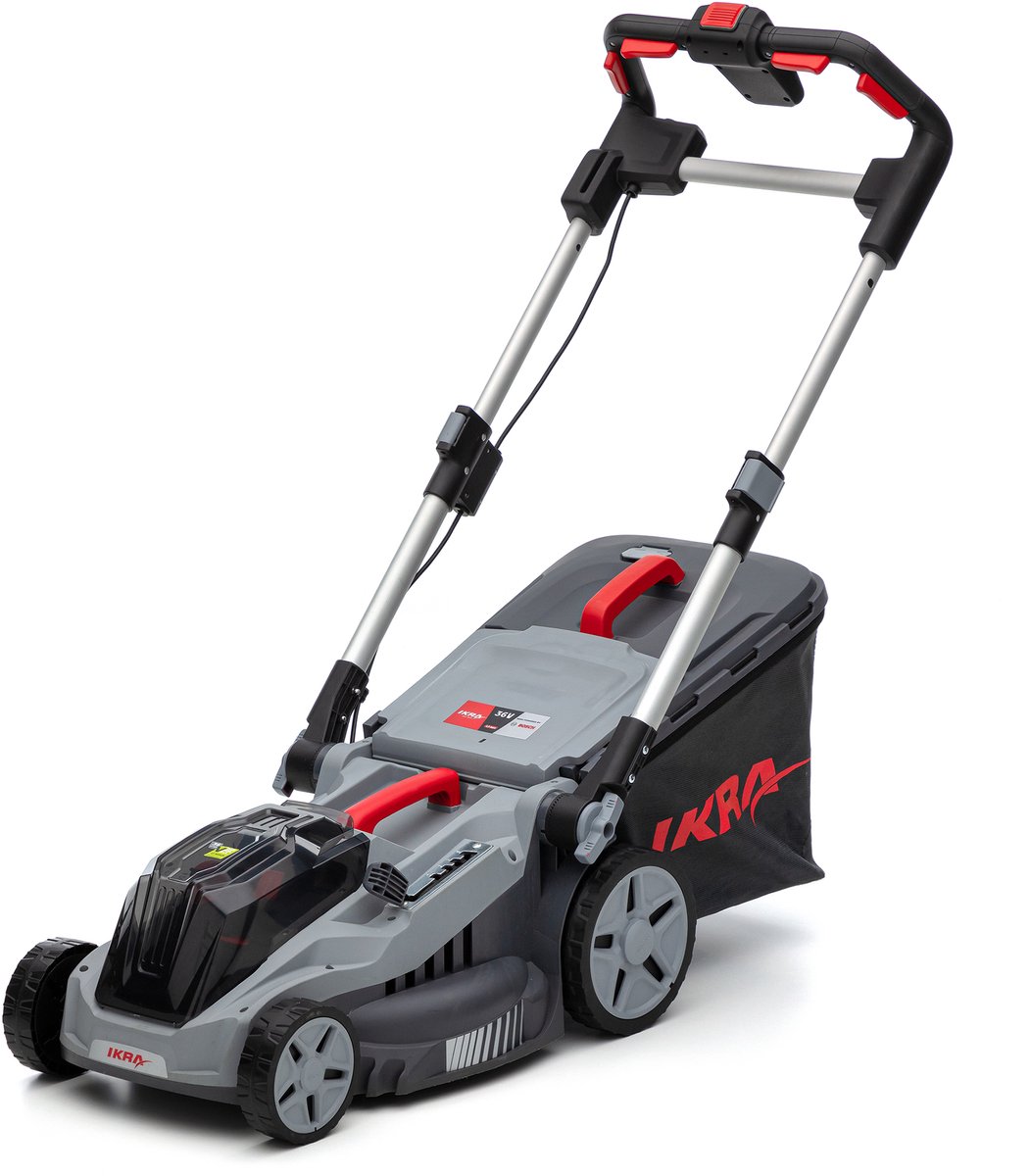 IKRA Bosch 36 V 3-in-1 accu-grasmaaier IB-LM 38 met mulchfunctie, voor gazons tot circa 400 m² – exclusief accu en oplader