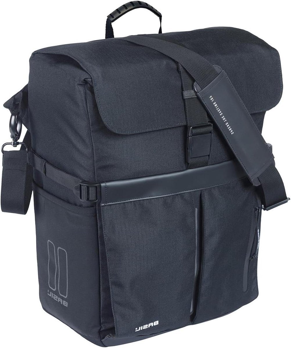 Fiets Schoudertas - Bagage Tas - Dagelijks Vervoer - MIK Systeem - 15 Liter - Zwart