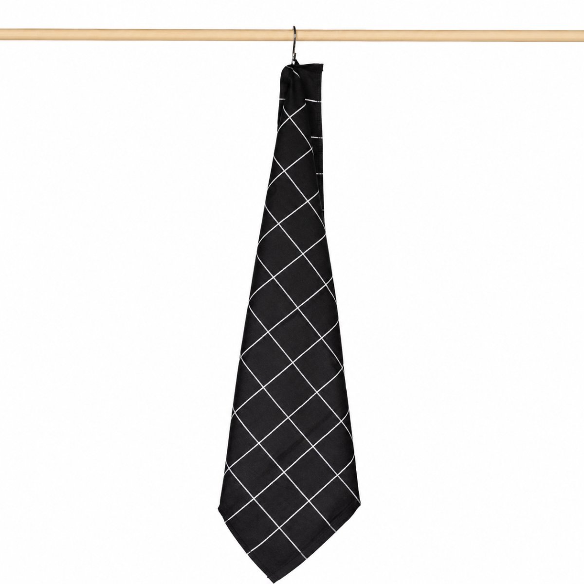 Jorzolino Theedoek Grote Ruit Black 65x65
