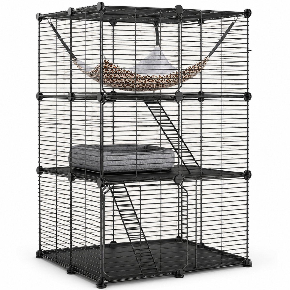 DreamGoods Kattenren voor Buiten & Binnen - Kattenkooi - Kattenbench - Kattenkooi voor Binnen en Buiten - Kattenkooi Binnen - Kattenverblijf Buiten - Kat Kooi - Kattenhuis - Kattenvoliere - Bench Kat