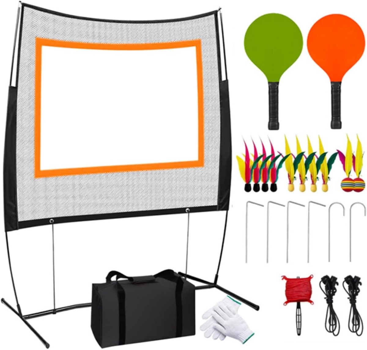 Badmintonnetset - Multisport 5-in-1 - Voor Buiten en Binnen - Duurzaam Nylon - Voor Familie en Vrienden