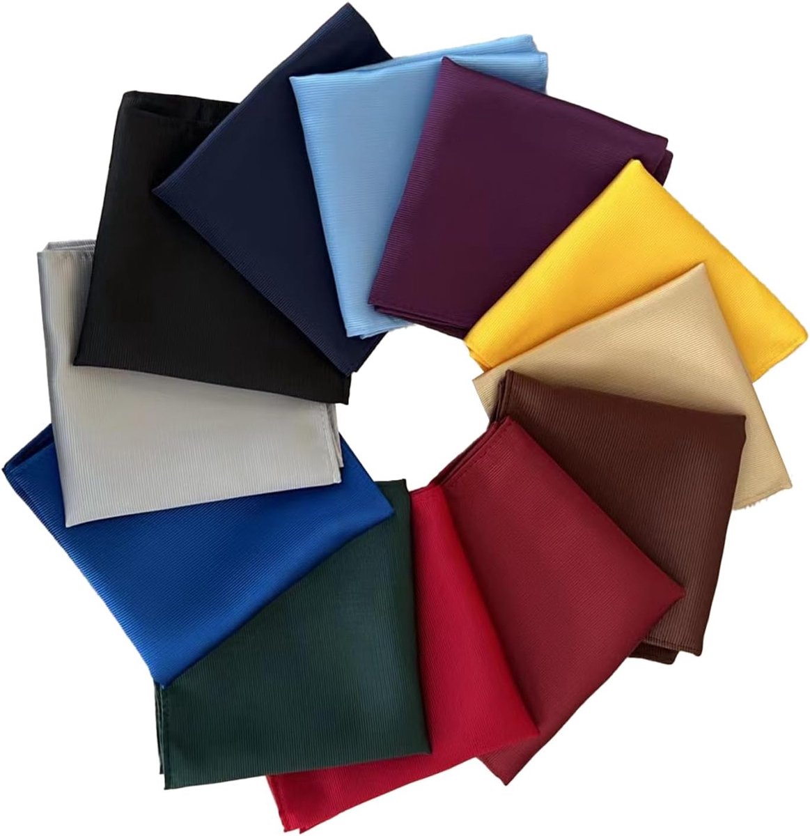 Set van 12 pochetten voor heren - zachte zakdoeken - premium zakdoekenset voor heren - pochetten - Meerkleurig - S