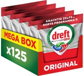 Dreft Platinum Plus Vaatwastabletten - Stralend Schoon Zelfs In Korte Cycli Zonder Voorwas - Anti-Dofheidstechnologie - 5 x 25 stuks