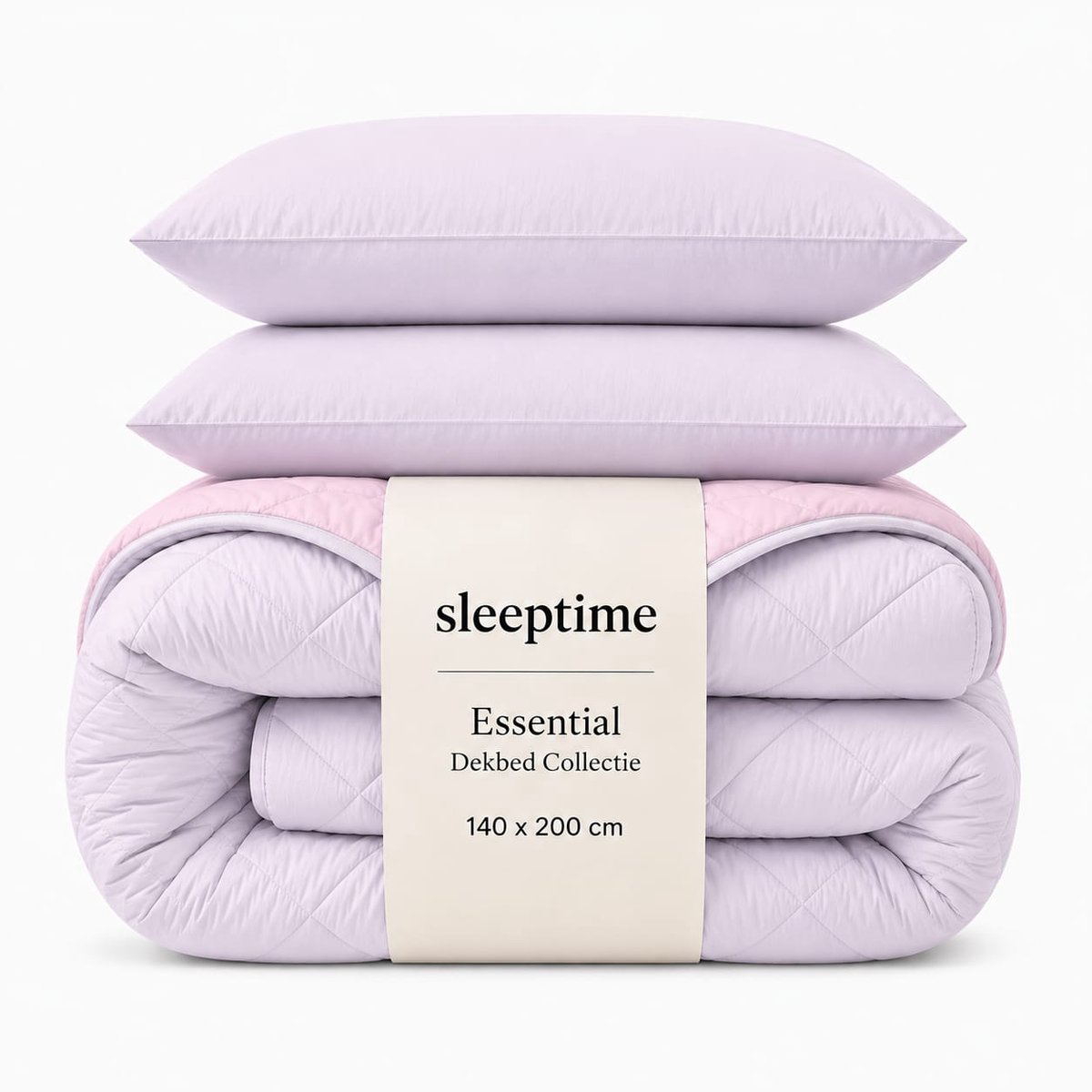Sleeptime 2 in 1 Omkeerbare Dekbed - Dekbed zonder Overtrek - 140x200 - Lila/Roze