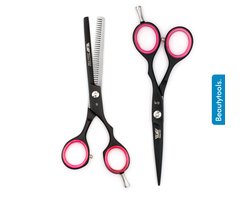 BeautyTools Set GERMAN Kappersset Rechtshandig - Kappersschaar + Uitdunschaar (6 inch) Matt Black