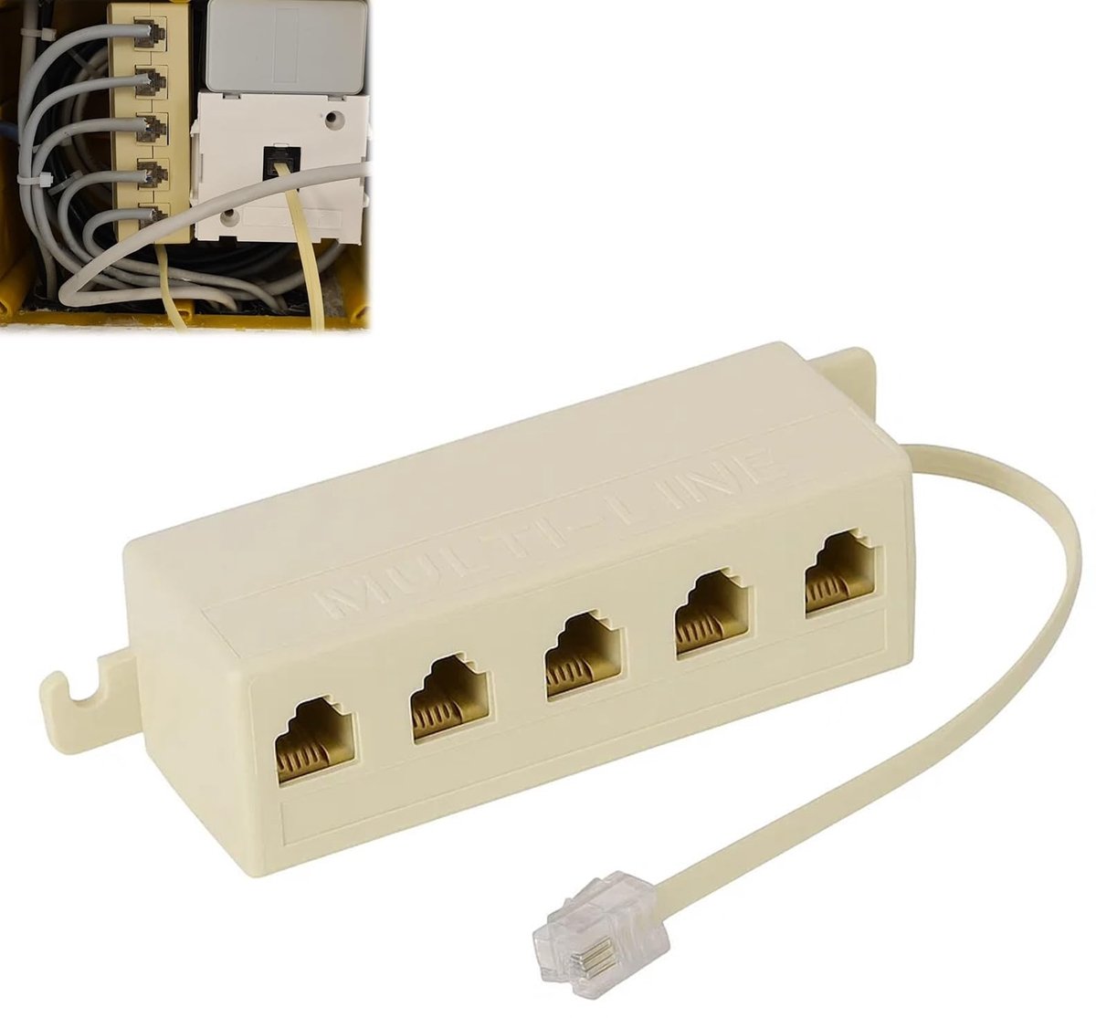 Solidchoice - RJ11 Telefoonadapter met 1 Ingang en 5 Uitgangen