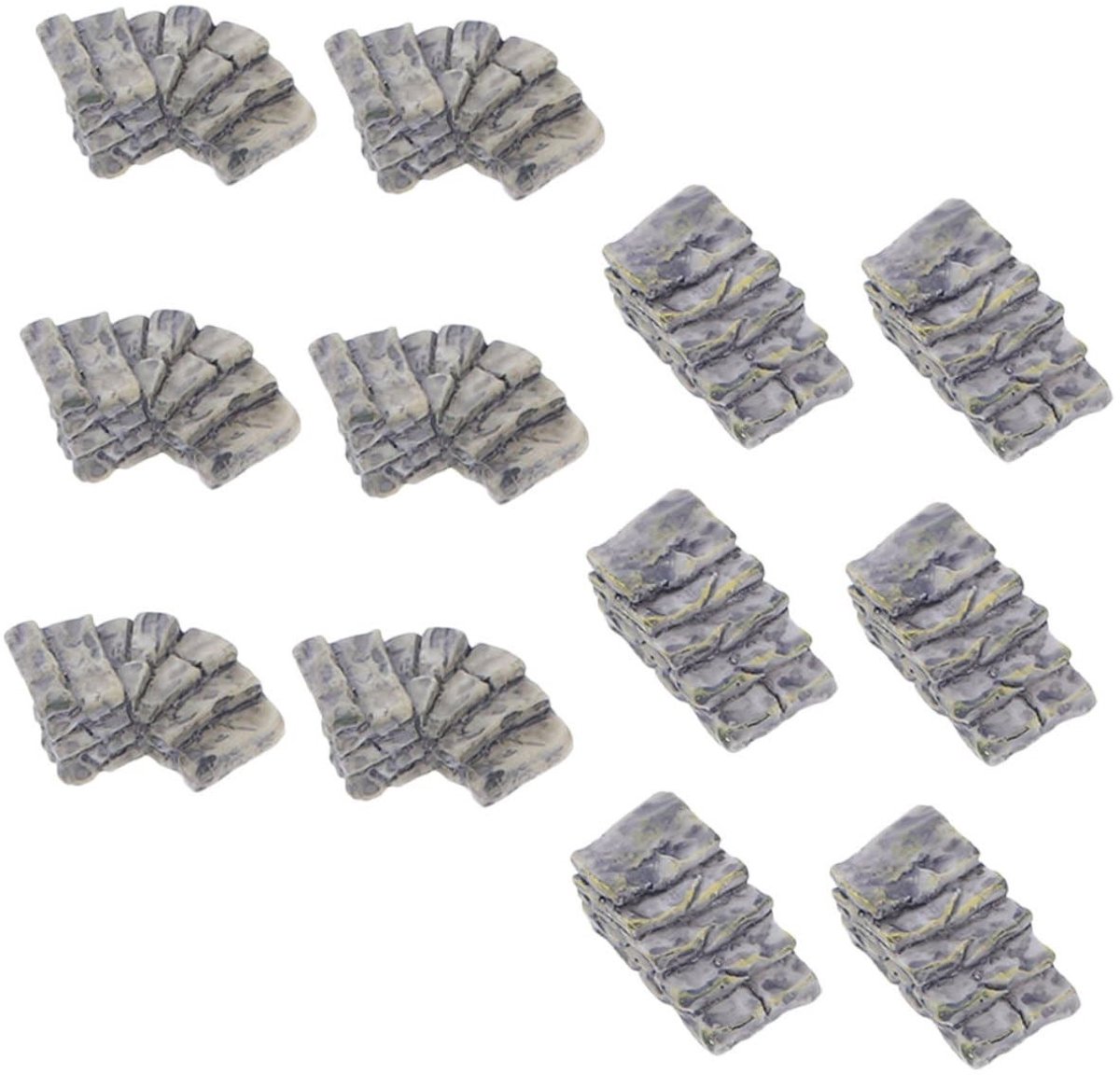 Solidchoice - 12 Stuks Miniatuur Hars Stenen Trappen voor Tuin en Poppenhuisdecoratie