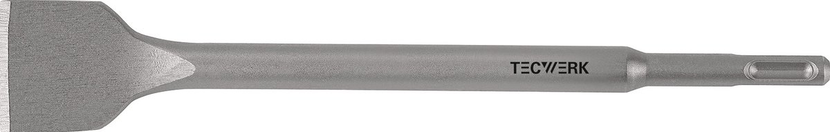 Spatelbeitel totaal-L.250mm gebogen snijvlak-B.40mm SDS-plus TECWERK