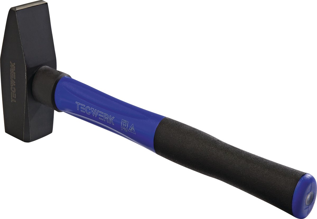Bankhamer 1500g steel-L.380mm 3K-steel met stalen beschermhuls TECWERK