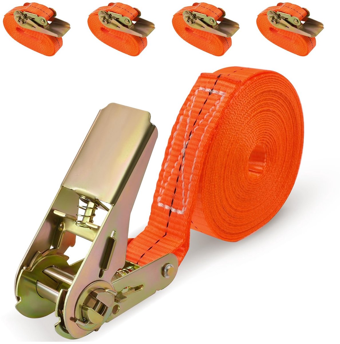 Solidchoice - 4 Stuks Verstelbare Spanbanden met Ratel